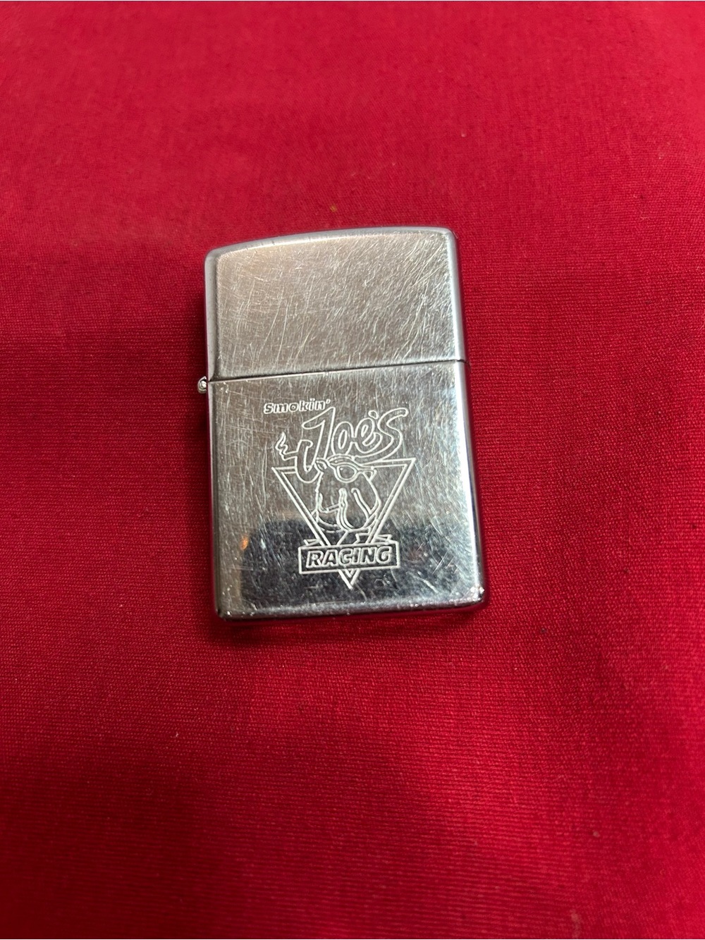 Joe's Racing Brushed Silver Windproof zippo Lighter